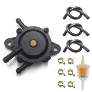 VRWEARE Fuel Pump with Filter and Oil Hose Compatible with Kohler 17HP-25HP Briggs and Stratton John Deere Kawasaki Yamaha Golf Cart Lawn Mower Cub Cadet mikuni