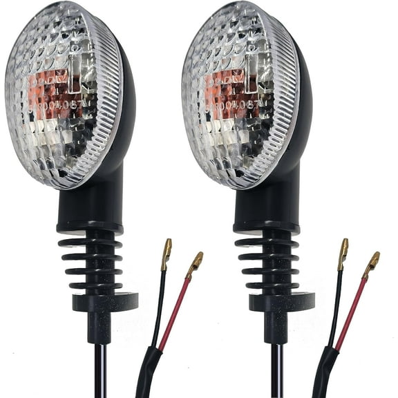 VRWEARE Motorcycle Turn Signal Indicator Light Compatible with KAWASAKI EX250R NINJA 250 250R KLX250S KLX250SF VN650 Vulcan S Front/Rear Blinker Lamp (Transparent shell)