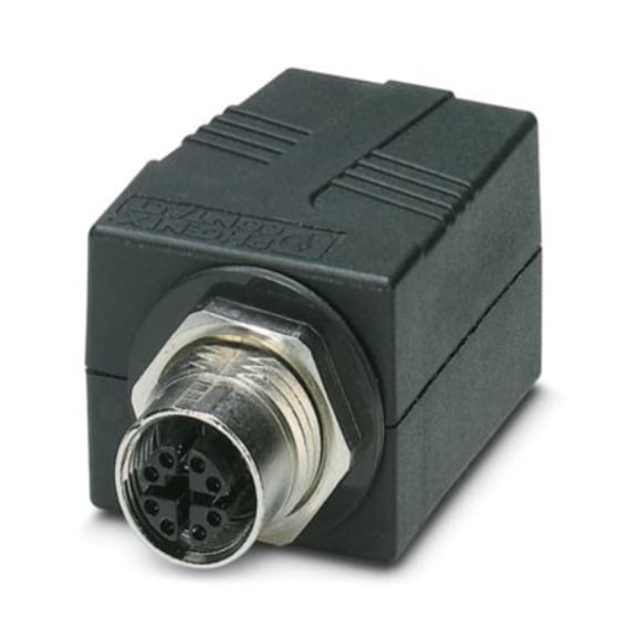 VS-BH-M12FSX-10G-RJ45/180 Control cabinet feed-through, M12, 8-pos., X-coded to RJ45 socket, socket input 180, IP65/67 1404549
