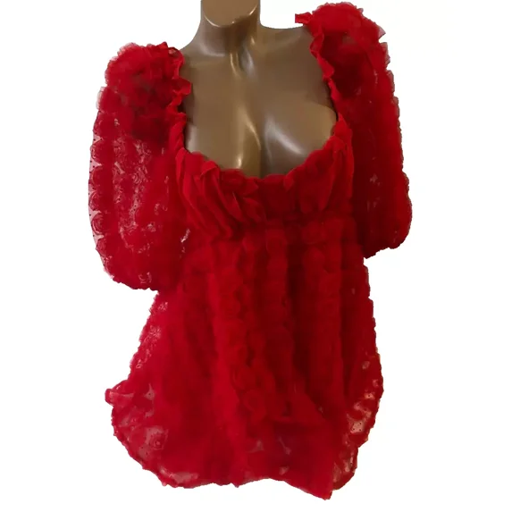 VS For Love & Lemons Hannah Mini Dress in Red Floral, Medium NWT