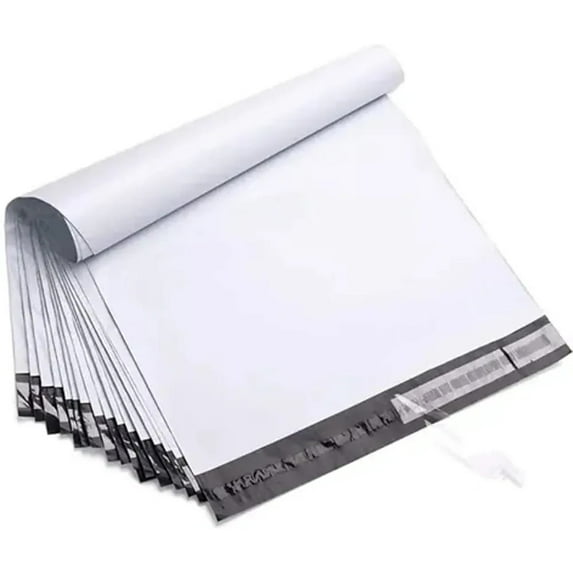 VS GOODS Waterproof Poly Self Seal Mailers Bags, 19" x 24", White, 50 Pack