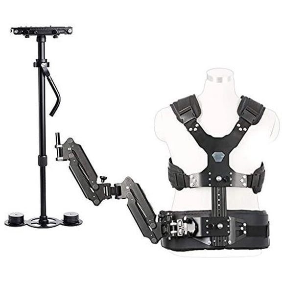 Movo Photo VS1K Steadycam Stabilizer Bundle with Dual Articulating Arm and Body Vest, 21-29" Height
