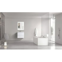 VSA 24" Freestanding Bath Vanity in White with White countertop