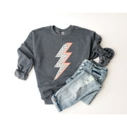 VSCO Crewneck, Lighting Bolt Sweatshirt, Leopard Lightning Bolt Crewneck, Retro Sweatshirt, Leopard Sweatshirt, Cheetah Print Sweatshirt TSHIRT All Size S-5XL