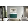thumbnail image 1 of VSD 48in Single Sink Freestanding Bath Vanity in Green with White Cultured Marble Top, 1 of 4