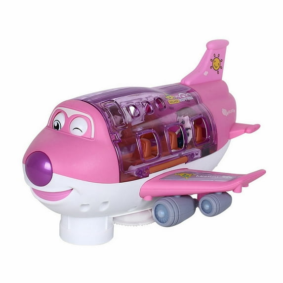 VSFAOV 360° Rotatable Electric Airplane Toy, 2024 New Toddler Airplane Toys Set for 3+ Years Old Kids, Musical Toy Airplane