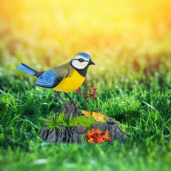 VSFAOV Cute Electronic Birds Toys Pets Realistic Move Chirp Electric Office Home Desk Decor Decoration Kids Birthday Gifts