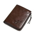 thumbnail image 1 of VSFAOV Men Wallet Zipper Leather Purs, Kangaroo Wallets, PU Stylish Soft Simple Design RFID Protected Wallet C, 1 of 7