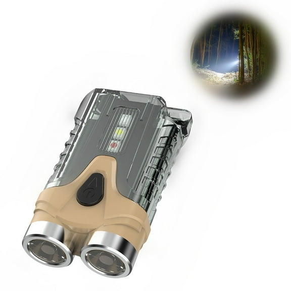 VSFAOV Portable Mini Flashlight Keychain Light Bright Keyring Torch For Everyday Use Running Flashlights Hat Clip Light Headlight for Bike Kids Track Light Heads Br20 18650 A