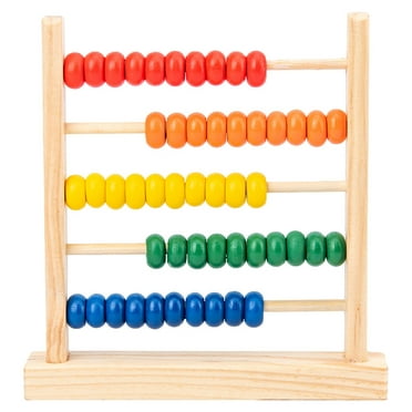 VSFAOV Wooden Abacus for Kids Math - 50 Beads Counting Toy, Multi-Color Counters for Kids 3-5, Counting Toys for Preschool Learning & Development
