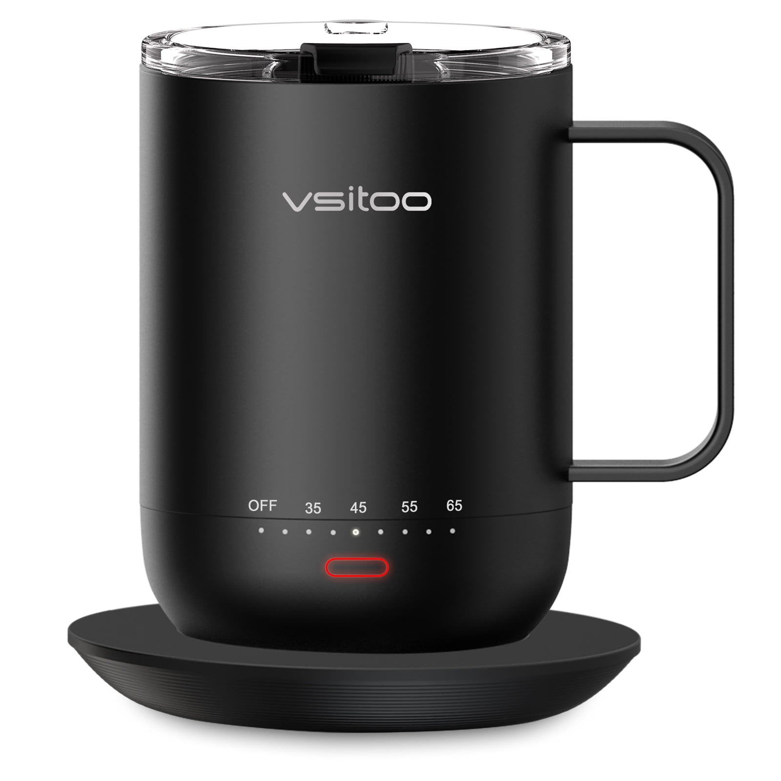 VSITOO S3 Pro Temperature Control Smart Mug with Lid, Coffee Mug Warmer with Mug for Desk Home