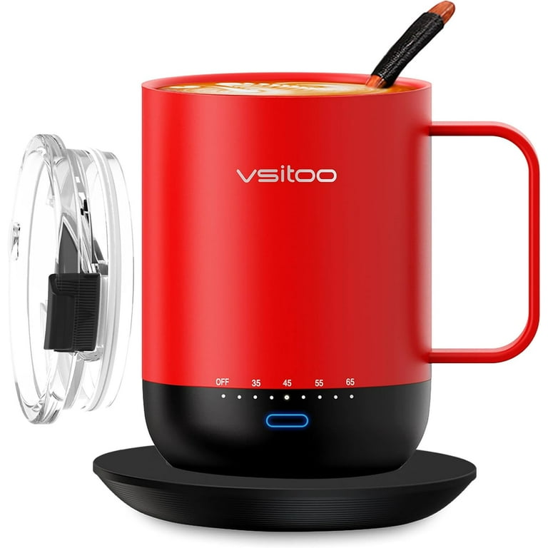 New Electric Smart Wireless Heat Temperature Control Thermos Ceramic Cup  Warmer Heated Coffee Mug - AliExpress