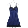 thumbnail image 1 of VSNOW Women Sexy Lingerie Satin Lace Babydoll Sleepwear Chemise, 1 of 6