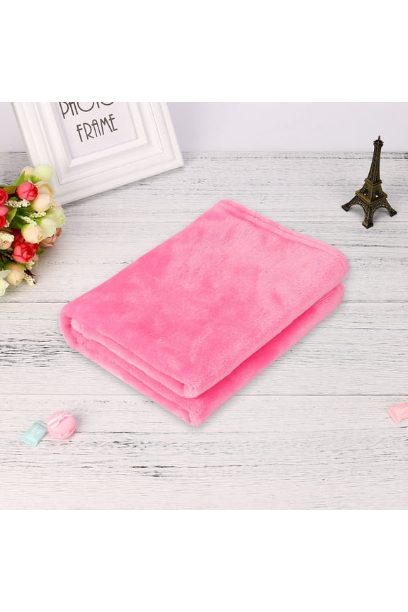 Pink Coral Plaid Micro Plush Flannel Throw, 50 x 70 cm