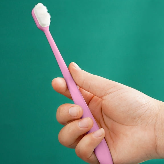 VSONTOR Toothbrush Soft Toothbrush Fine Soft Family Adult Cleaning Gingival Crevices One Set Pink C