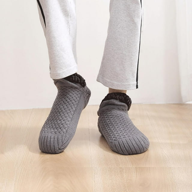 VSONTOR Womens Thick Warm Slipper Socks With Non Slip Grippers Double