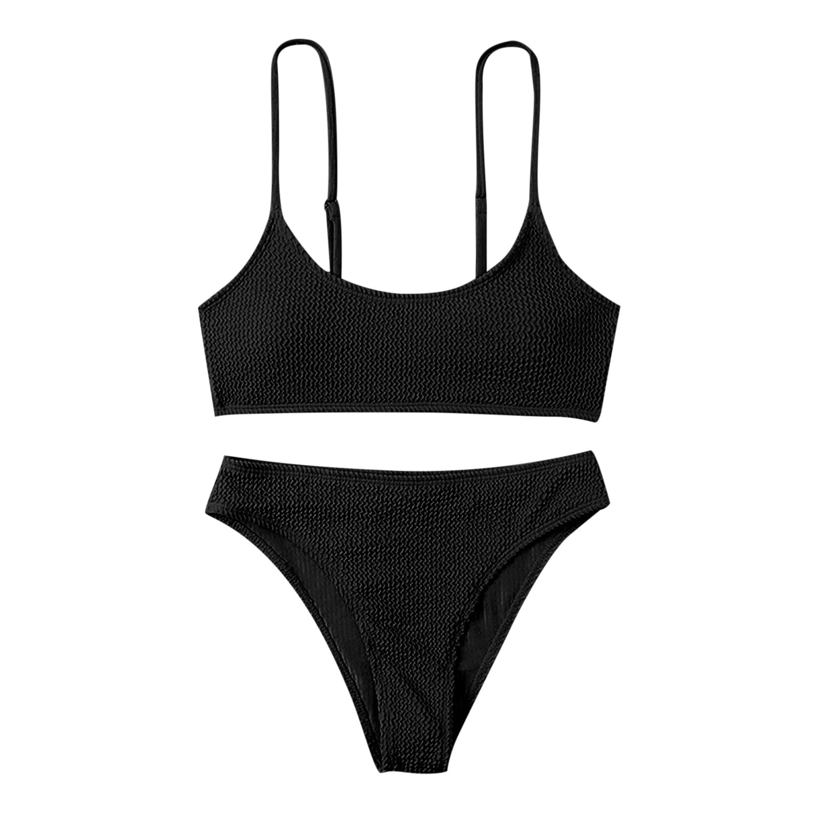 EHQJNJ Tankini Bathing Suits for Women Two Piece Women's High Waisted  Bikini V Neck Strap Color Embellishment Swimsuit Two Pieces Lace up Bathing  Suit