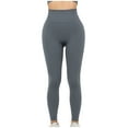 thumbnail image 1 of VSSSJ Buttery Soft Leggings for Women High Waisted Comfy Trendy Solid Color Skinny Stretchy Trousers Tummy Control Workout Fitness Hip Lifting Yoga Pants Dark Gray S, 1 of 7