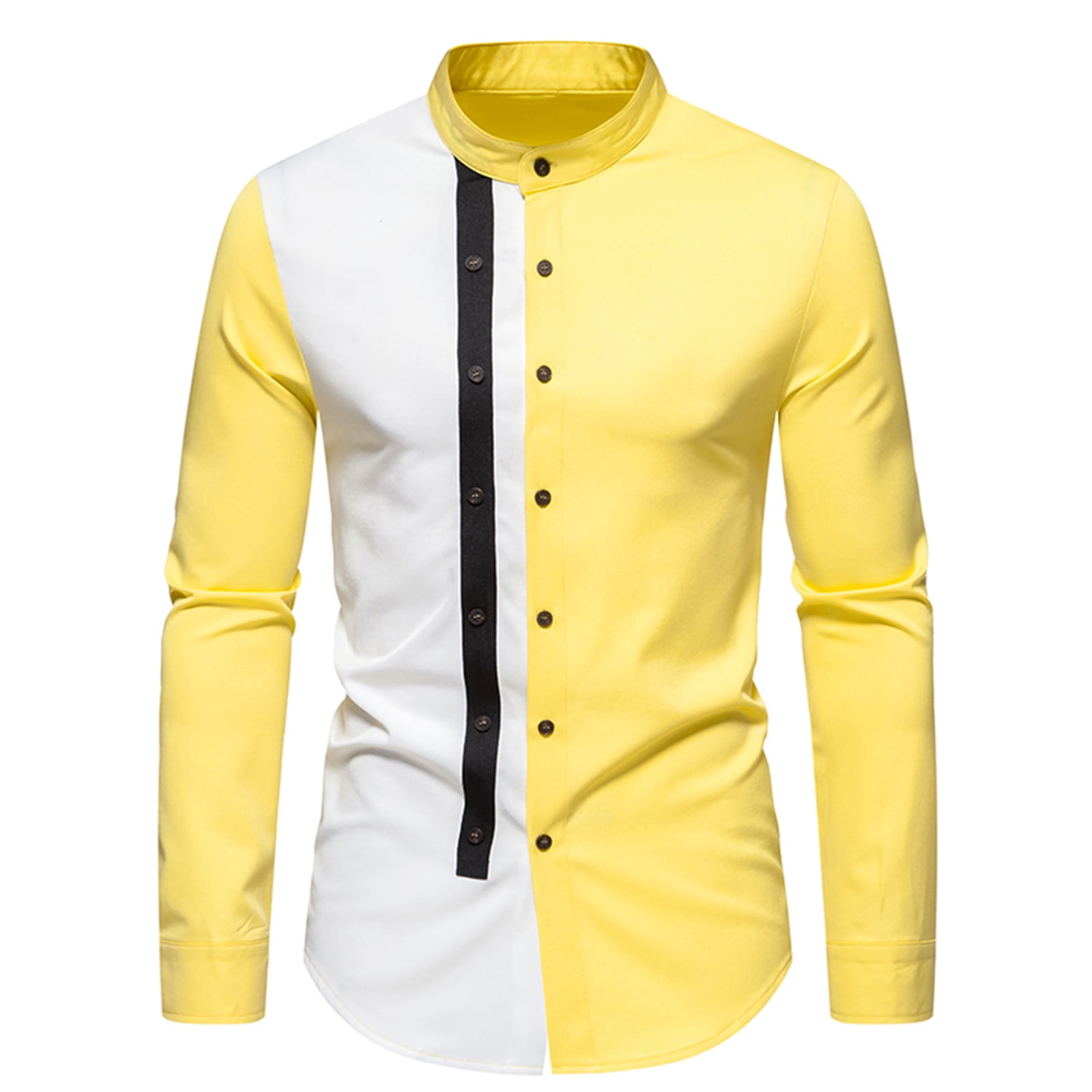 Vsssj Button Down Shirts for Men Slim Fit Color Block Patchwork Long Sleeve Collared Dress Shirts Casual Fashion Thin Lightweight Business Shirt Vsssj Button Down Shirts for Men Slim Fit Color Block Patchwork Long Sleeve Collared Dress Shirts Casual Fashion Thin Lightweight Business Shirt