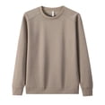 thumbnail image 1 of VSSSJ Crewneck Sweatshirt for Men Long Sleeve Loose Fit Workout Pullover Tops Lightweight Casual Solid Color Basic Sweat Shirts Khaki XXXL, 1 of 2