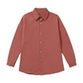 thumbnail image 1 of VSSSJ Dress Shirts for Men Long Sleeve Business Casual Solid Button Down Shirts Big and Tall Lapel Collar Simple Basic Versatile Formal Shirt Wine XXL, 1 of 2