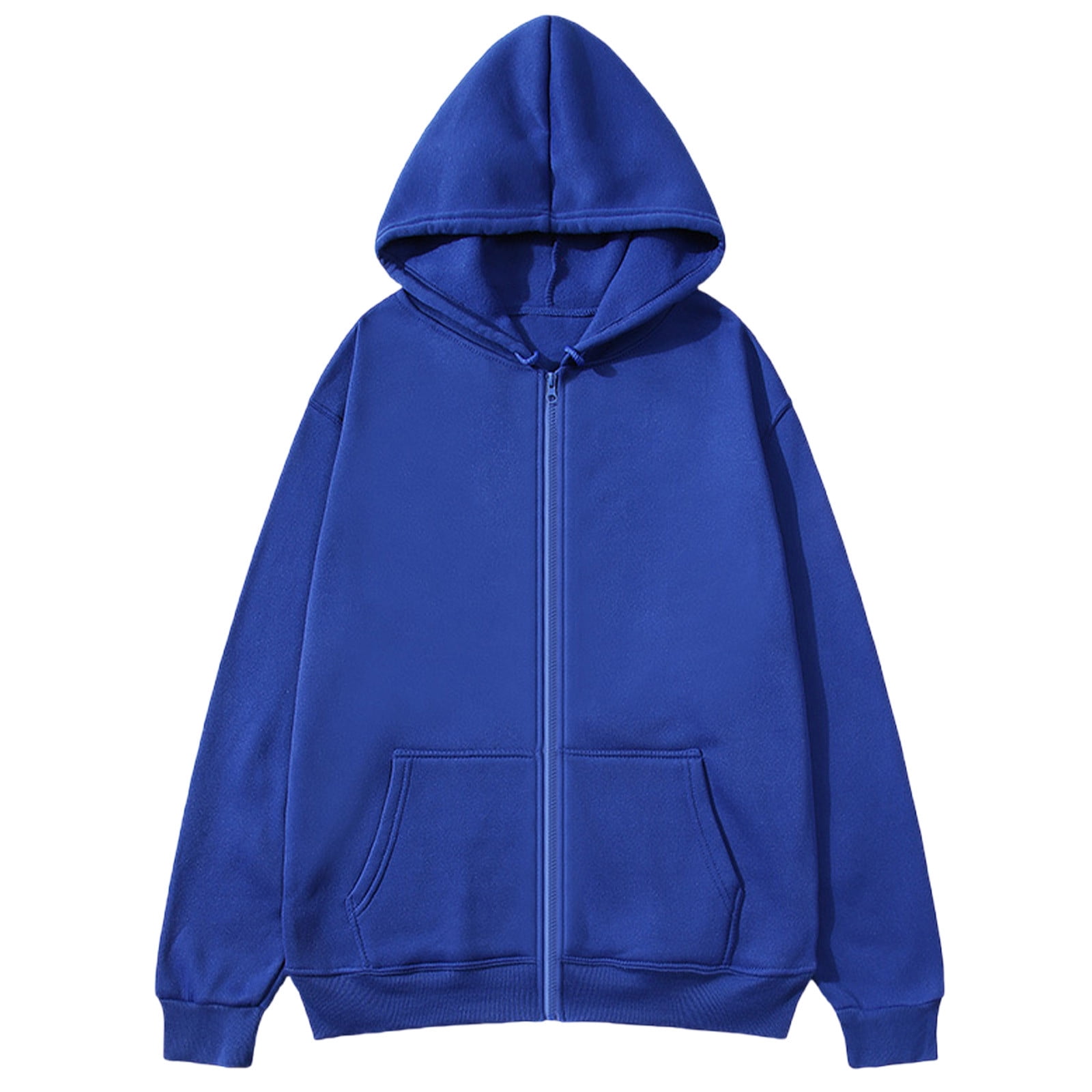 Blend He Men's Zip Up Hoodie - Long Sleeve Fleece Hooded Sweatshirt | 60% Cotton 40% Polyester | Regular Fit - View #4