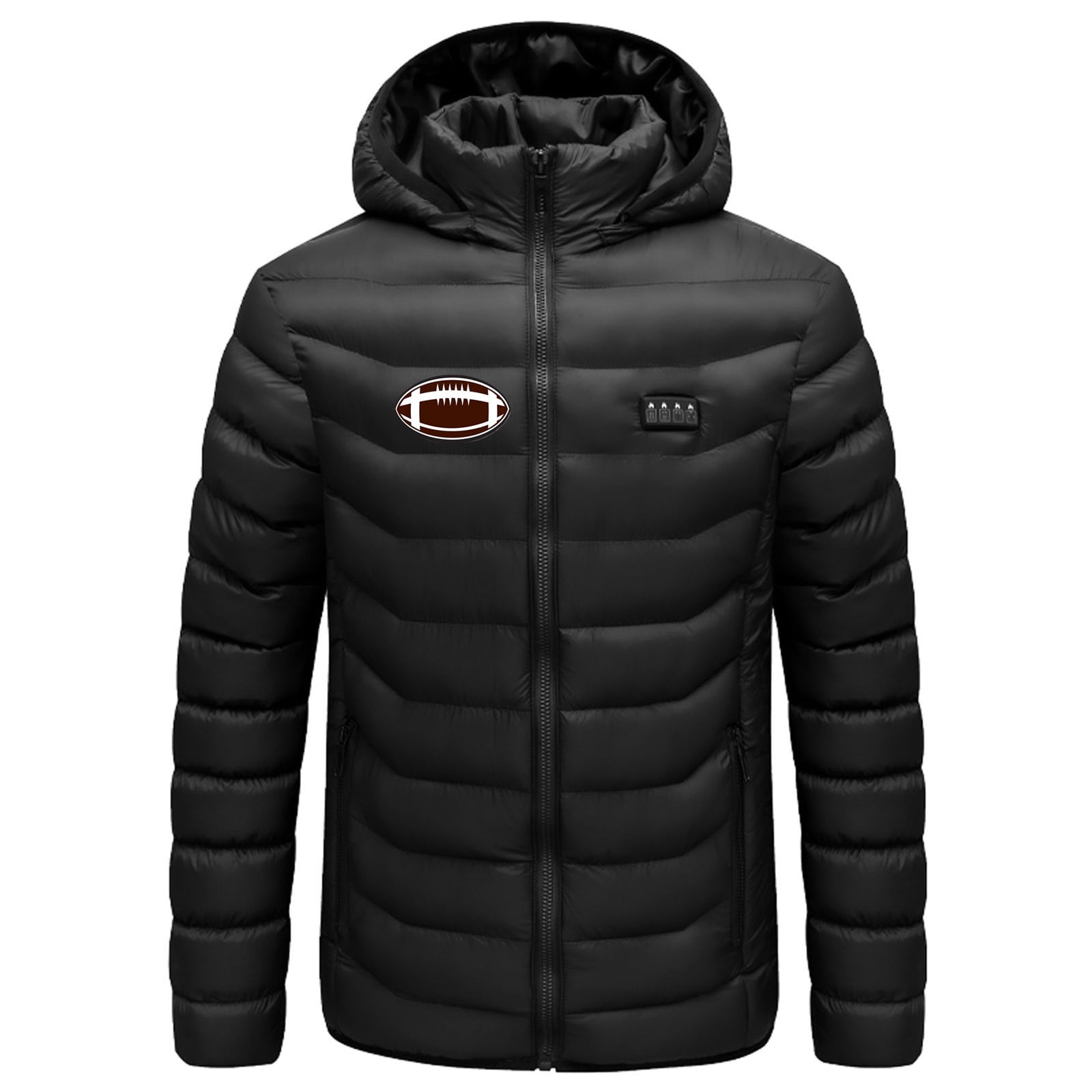 VSSSJ Heated Jackets for Women and Men Big and Tall 4 Control and 19  Heating Zones Puffer Heated Coats with Hooded Outdoor Riding Skiing Fishing  Charging Via Heated Jacket Black XL 