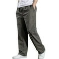 thumbnail image 1 of VSSSJ Men Cargo Pants Oversized Fit Solid Color Straight Elastic Waist Fashion Trousers Casual Outdoor Durable Workout Long Pants Dark Gray M, 1 of 5