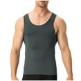 thumbnail image 1 of VSSSJ Men's Athletic Compression Sleeveless Tank Tops Breathable Stretch Crew Neck Gym Running Basketball Workout Base Layer T Shirt Dark Gray XXL, 1 of 4