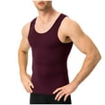 thumbnail image 1 of VSSSJ Men's Athletic Compression Sleeveless Tank Tops Breathable Stretch Crew Neck Gym Running Basketball Workout Base Layer T Shirt Wine L, 1 of 4