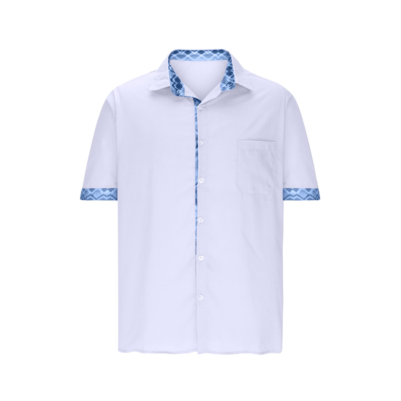 VSSSJ Men's Casual Shirts Relaxed Fit Short Sleeve Button Down