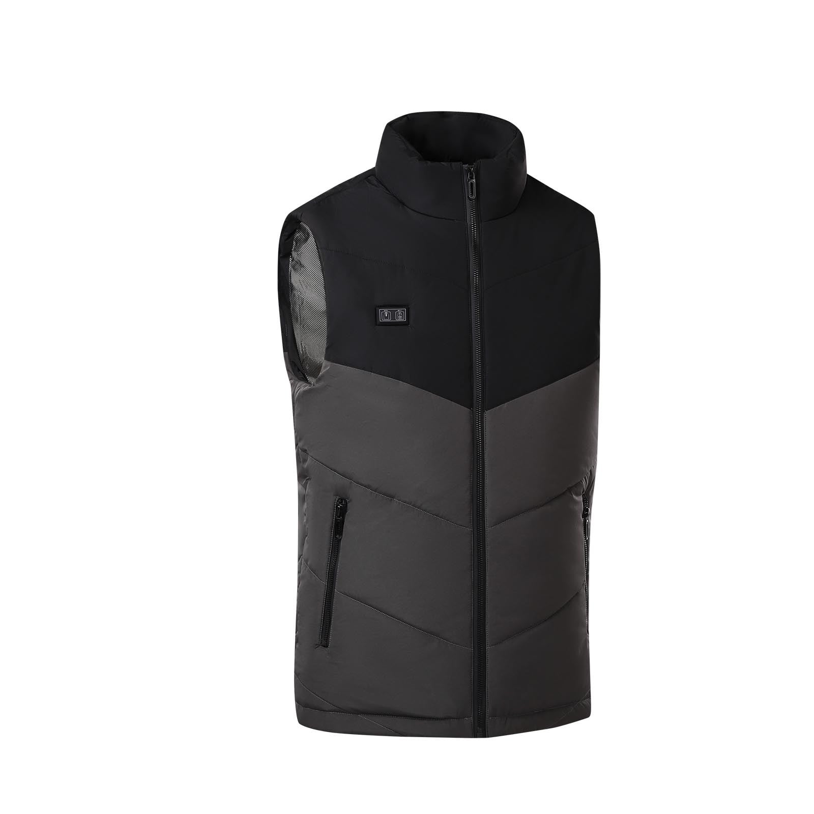 VSSSJ Men's Charging Via Heated Vest Big and Tall Solid Color