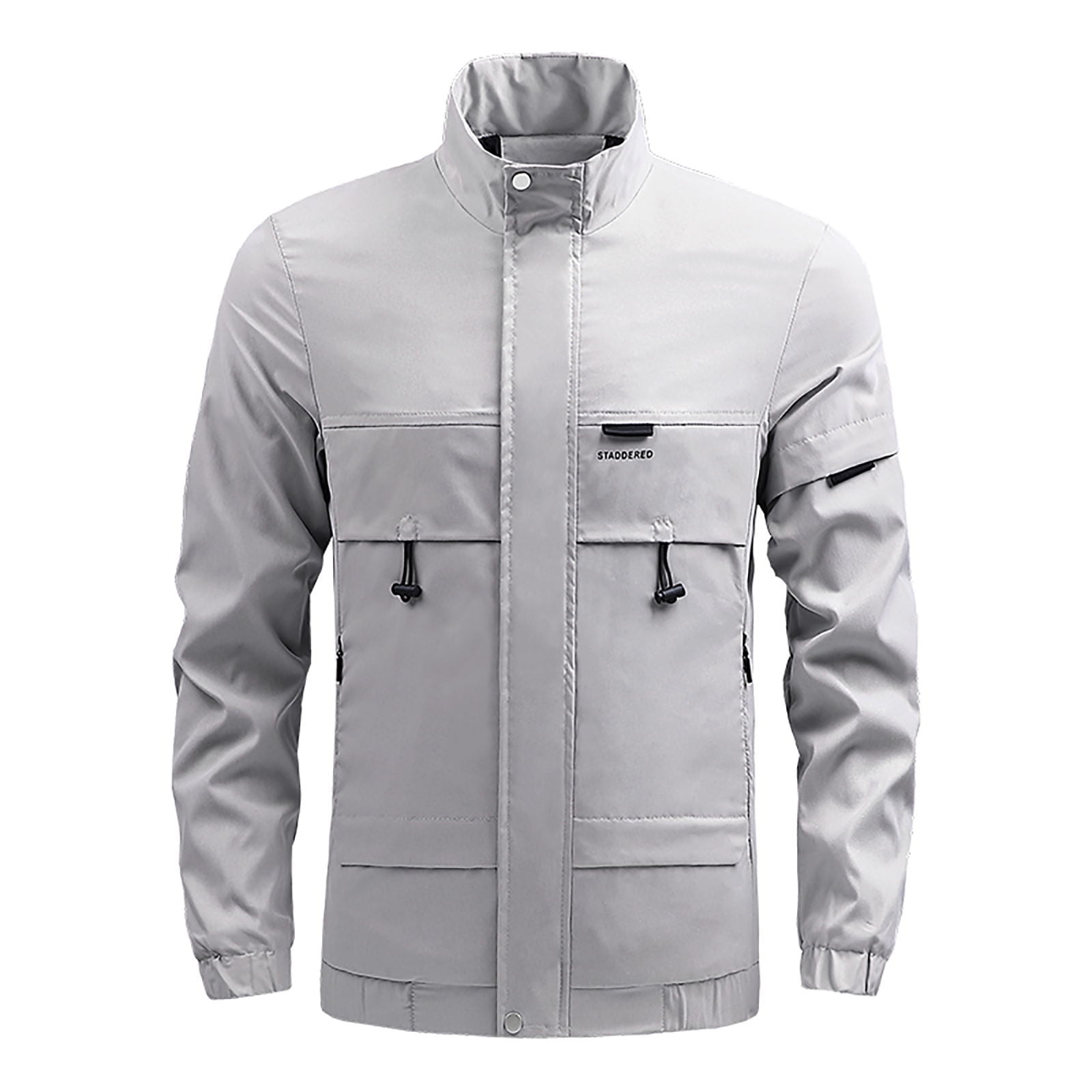 VSSSJ Men's Fashion Winter Coats Big and Tall Solid Color Long Sleeve