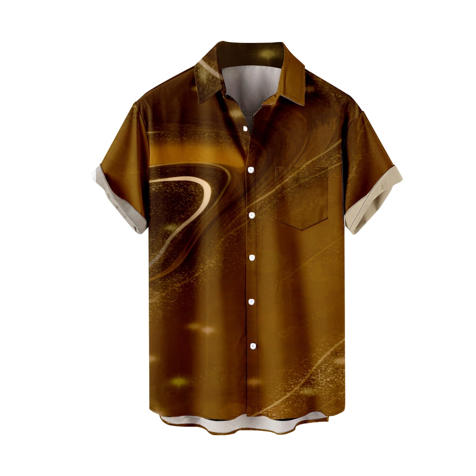 VSSSJ Men's Hawaiian Shirt Regular Fit Fashion Beam Print Casual Button  Down Short Sleeve Lapel Tees Trendy Lightweight Walking Streetwear Purple  XXXL 