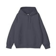 thumbnail image 1 of VSSSJ Men's Hoodies Oversized Fleece Lined Long Sleeve Sweatshirts Cotton Casual Hooded Solid Pullover Sweatshirts with Pocket Dark Gray S, 1 of 2