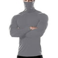 thumbnail image 1 of VSSSJ Men's Long Sleeve Compression Shirts Slim Fit Turtleneck Thermal Sports Shirt Stretch Gym Fitness Running Base Layer Tops Gray M, 1 of 4