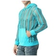 thumbnail image 1 of VSSSJ Men's Mesh See Through Hoodie Loose Casual Drawstring Hooded Long Sleeve Pullover Sweatshirt Tops with Kangaroo Pocket Green M, 1 of 4