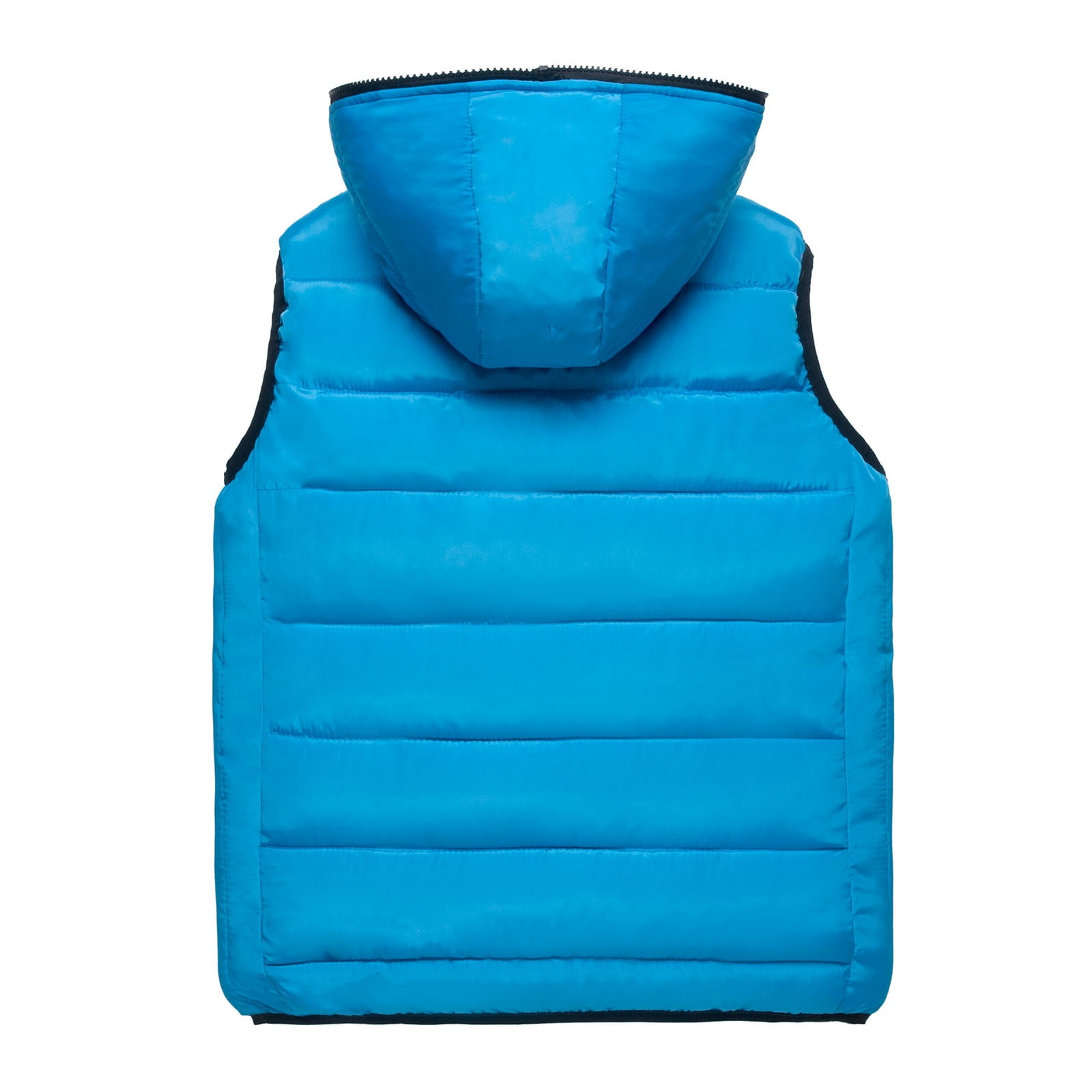 VSSSJ Men's Puffer Vest with Hooded Oversized Fit Solid Color