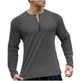 thumbnail image 1 of VSSSJ Men's Sports Shirts 1/4 Zip Long Sleeve Crewneck Muscle Sweatshirt Slim Fit Lightweight Running Gym Fitness Workout Pullover Tops Dark Gray M, 1 of 3