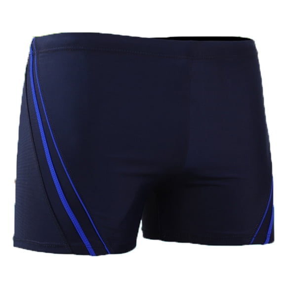VSSSJ Men's Swim Shorts Quick Dry Stretch Square Leg Swimsuit for Men Swim Trunks for Swimming Training Racing Swim Briefs Dark Blue XL