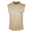 thumbnail image 1 of VSSSJ Men's Tank Tops Cotton Summer Casual Sleeveless Beach Shirt Muscle Workout Moisture Wicking Lightweight Gym Shirts with Pocket Beige XL, 1 of 6