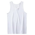 thumbnail image 1 of VSSSJ Men's Tank Tops Undershirt Workout Sleeveless Moisture Wicking T-Shirts Soft Cotton Crew Neck Loose Solid Summer Casual Shirt White M, 1 of 6