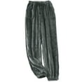 thumbnail image 1 of VSSSJ Men's Thermal Fleece Pajama Pants Slim Fit Solid Color Drawstring Elastic Waist Trousers Fall Winter Comfortable Home Long Pants Dark Gray XXL, 1 of 3