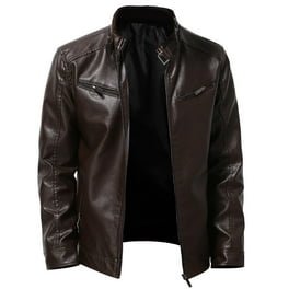 Juebong Dressy PU Leather Jacket for Boys for Men Open Front Juebong Dressy PU Leather Jacket for Boys for Men Open Front