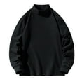 thumbnail image 1 of VSSSJ Men's Turtleneck Sweatshirt Loose Fit Fleece Long Sleeve High Neck Shirts Casual Basic Undershirt Thermal Pullover Sweater Tops Black XL, 1 of 7