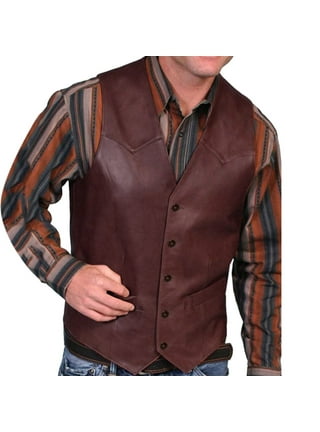 Vintage leather waistcoat store
