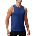 thumbnail image 1 of VSSSJ Men's Workout Tank Tops Sleeveless Casual Gym Running Tee Shirts Muscle Sports Beach Loose Fit Breathable Summer T-Shirt Navy M, 1 of 9