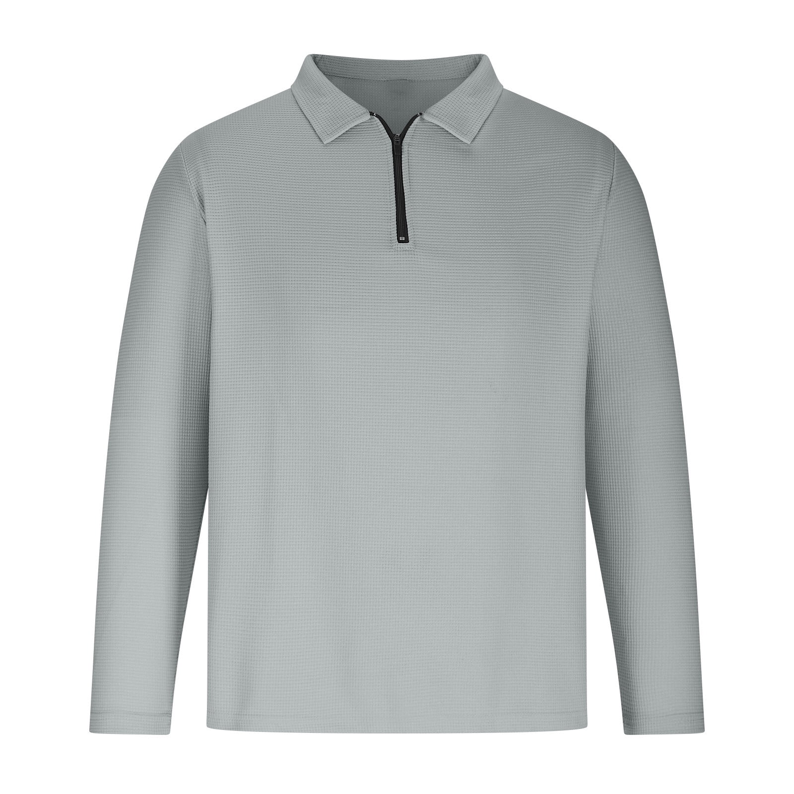VSSSJ Mens 1/4 Zipper Long Sleeve Shirts Regular Fit Fashion Solid ...