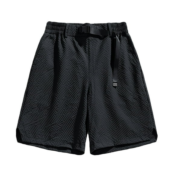 VSSSJ Mens Athletic Shorts Stylish Casual Elastic Waist Lightweight Workout Gym Shorts Relaxed Fit Lounge Cargo Running Shorts with Pocket Black XL