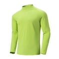 thumbnail image 1 of VSSSJ Mens Athletic Tops Stretch Slim Fit Mock Neck Long Sleeve Basic Shirts Thermal Turtle Neck Undershirt Lightweight Pullover Tops Green XXXL, 1 of 9
